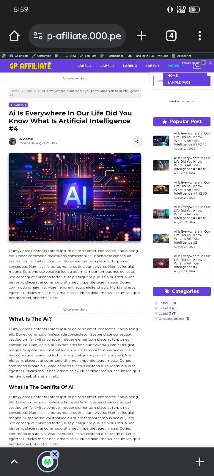 Gp affiliate WordPress theme