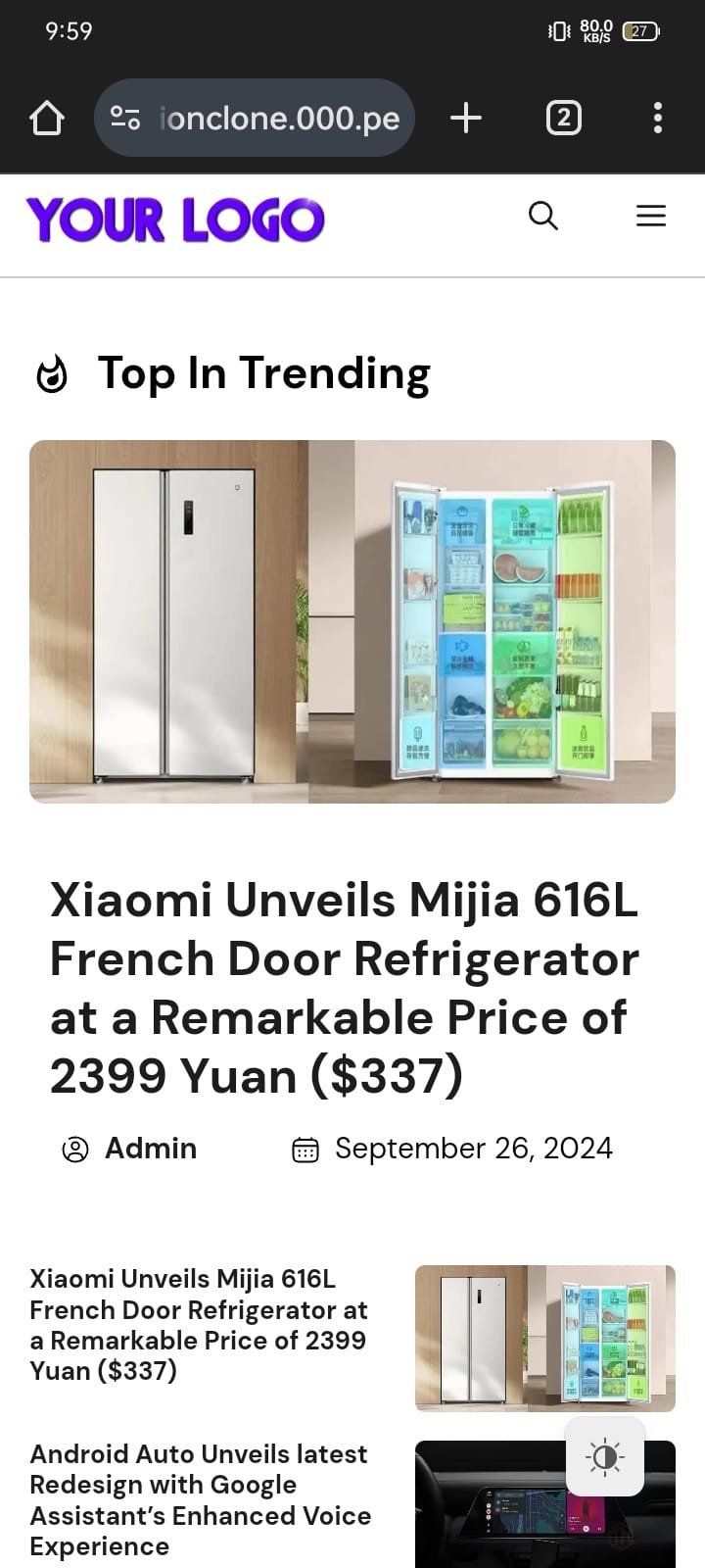 Post techhub WordPress theme