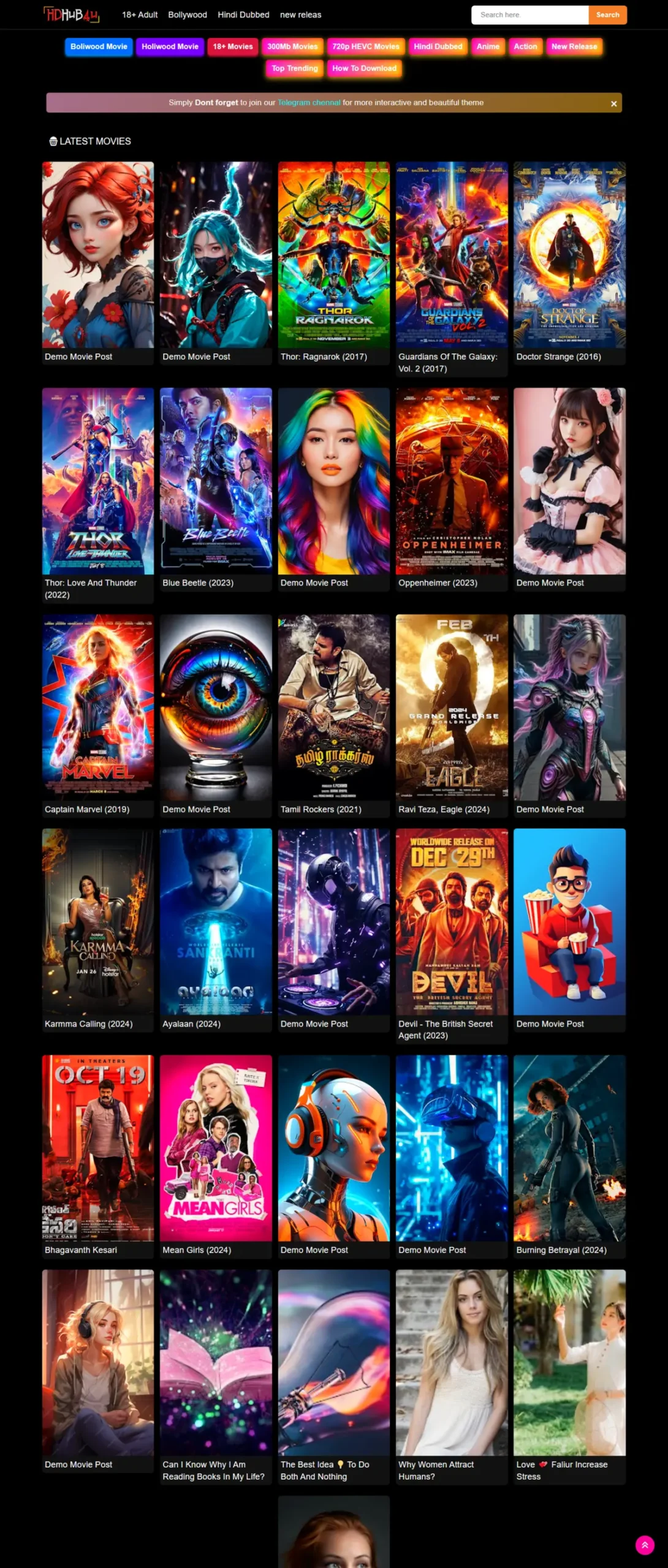 HDHUB4U V2.5.1 Movie Blogger Template