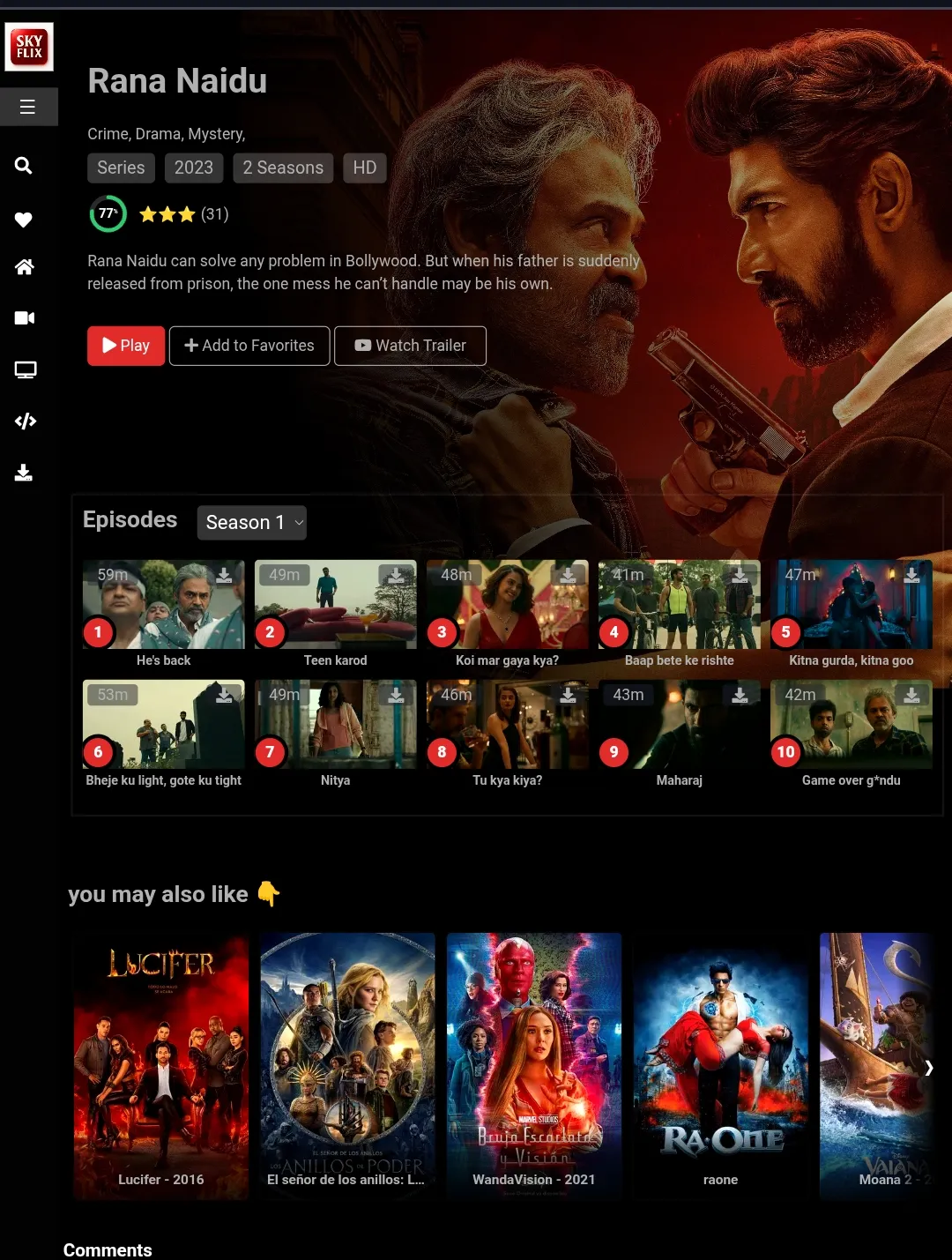 SKYFLIX STREAM + DL — Premium Streaming Blogger Theme