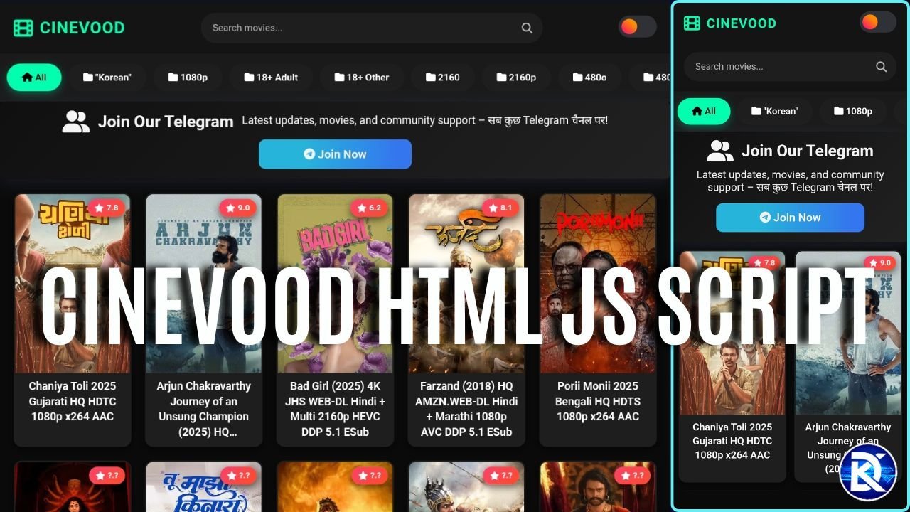Cinevood content blogger script live scraping