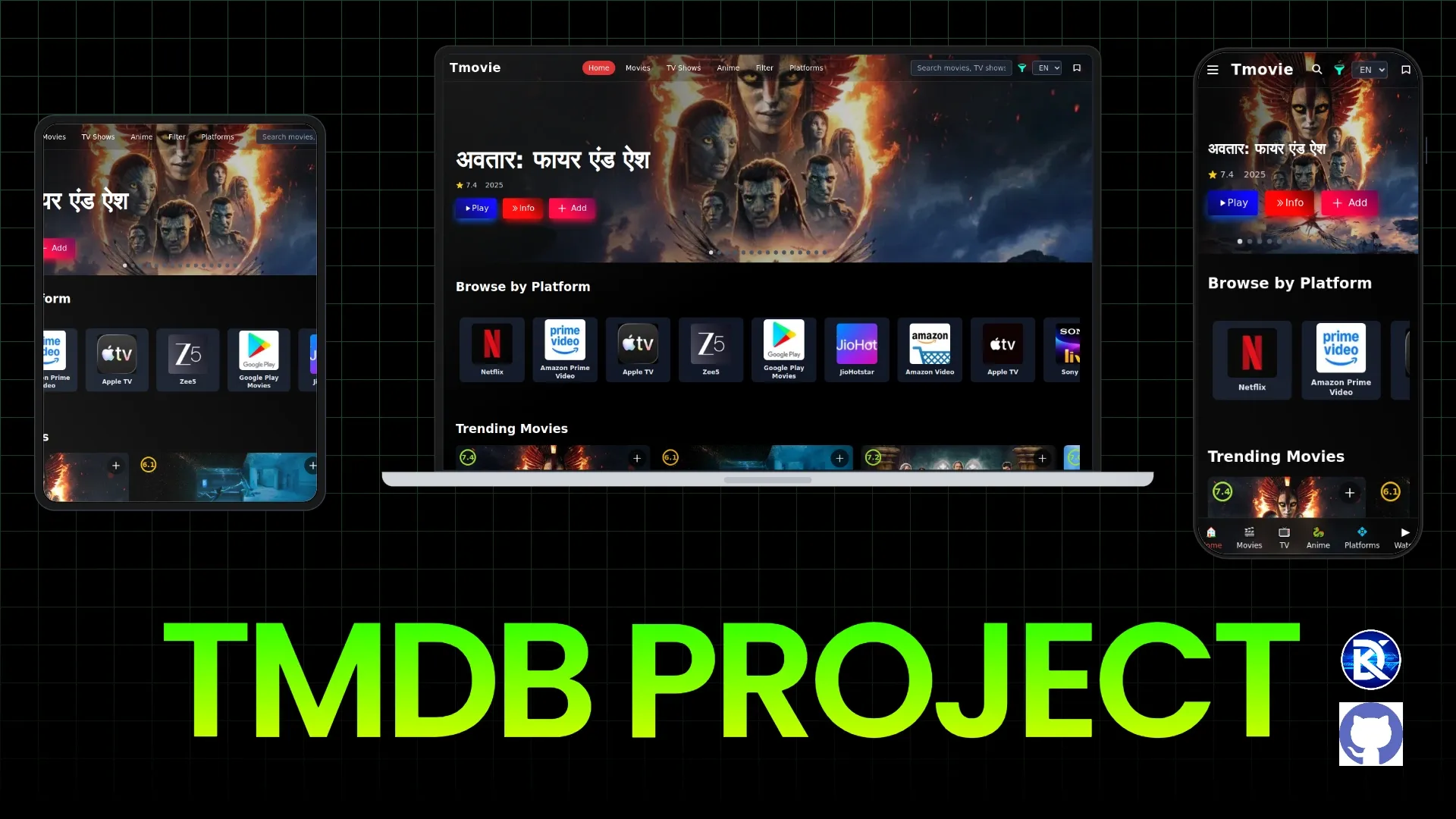 TMDB Zone streming project a complete movie site with tmdb api