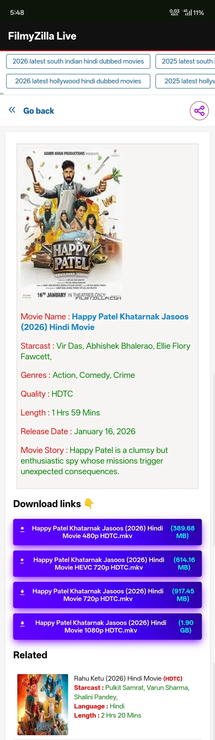 Live FilmyZilla Scraper Script (Fast & Automatic)