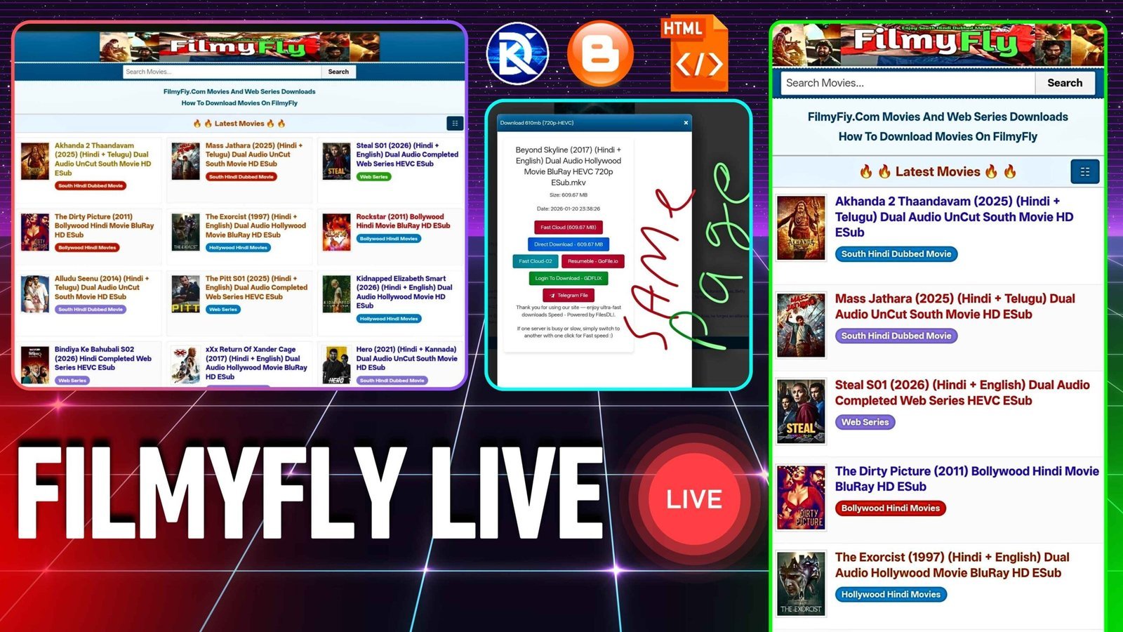 Original FilmyFly live Clonner website with direct download ⚡